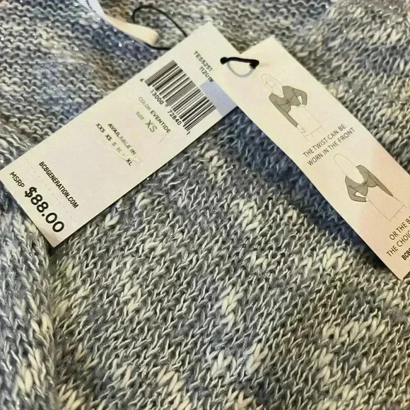 NWT BCBGeneration Women's Eventide Twist Hem V-Neck Crop Sweater Size multiple - Picture 6 of 10
